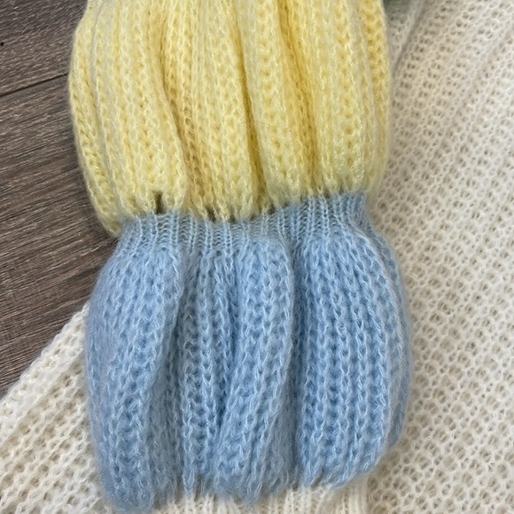 Boutique Balloon Colorblock Sleeve sweater made in Italy - Picture 4 of 5